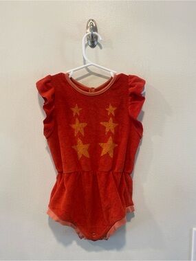 The animals observatory koala jumpsuit in red stars kids size 2